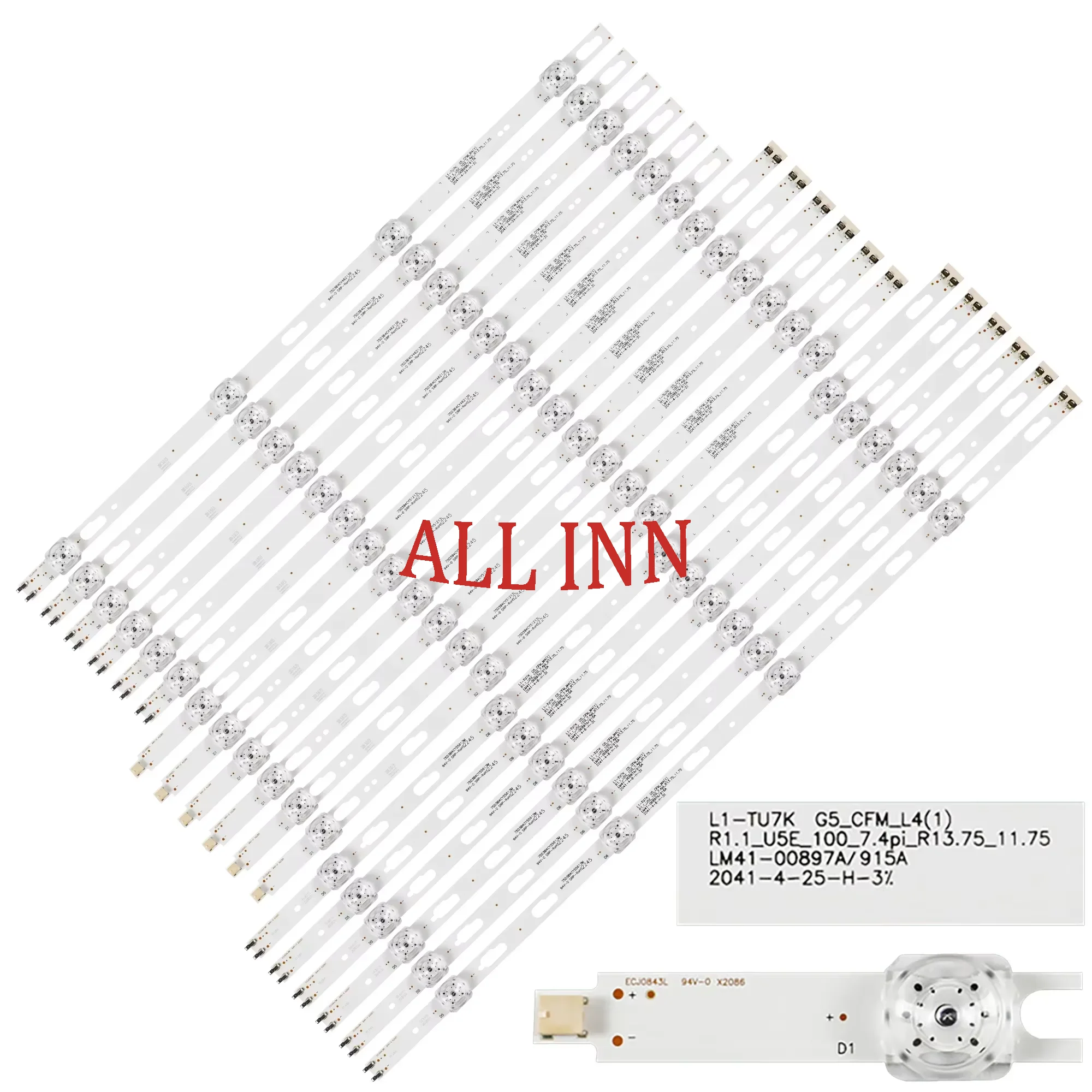 LED backlight strip for UE75TU7005K BN96-50310A 50311A UE75TU7020K UN75TU7000F UN75TU8000F UN75TU8200F UN75TU700DF UE75TU7005
LED backlight strip for UE75TU7005K BN96-50310A 50311A UE75TU7020K UN75TU7000F UN75TU8000F UN75TU8200F UN75TU700DF UE75TU7005