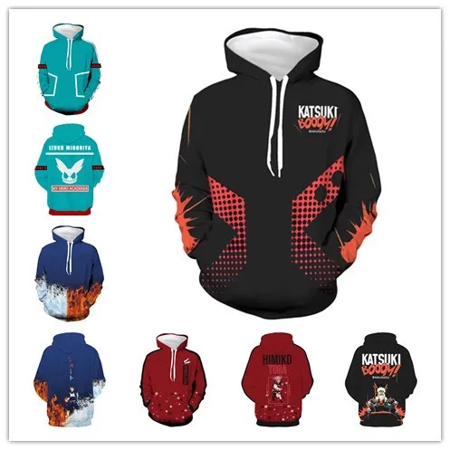 Новая мужская спортивная толстовка с капюшоном и 3D принтом японского аниме «My Hero Academia»
Новая мужская спортивная толстовка с капюшоном и 3D принтом японского аниме «My Hero Academia»