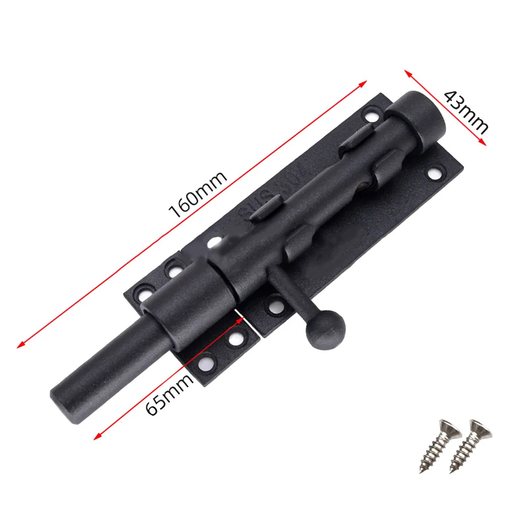 304 Stainless Steel Latch Length 160mm For Secure Doors Left And Right-handed Door Black Solid Buckle Home Hardware Parts
304 Stainless Steel Latch Length 160mm For Secure Doors Left And Right-handed Door Black Solid Buckle Home Hardware Parts