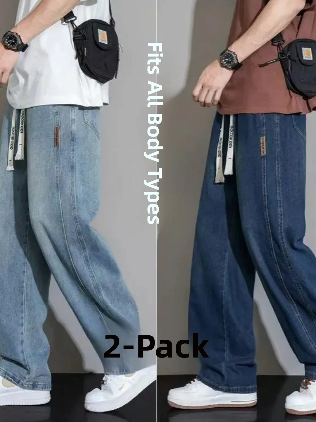 Мужские джинсы свободного кроя, весна-осень, новинка, молодежные, с эластичным поясом, прямые, длинные, универсальные, удобные, классические, синие
Мужские джинсы свободного кроя, весна-осень, новинка, молодежные, с эластичным поясом, прямые, длинные, универсальные, удобные, классические, синие