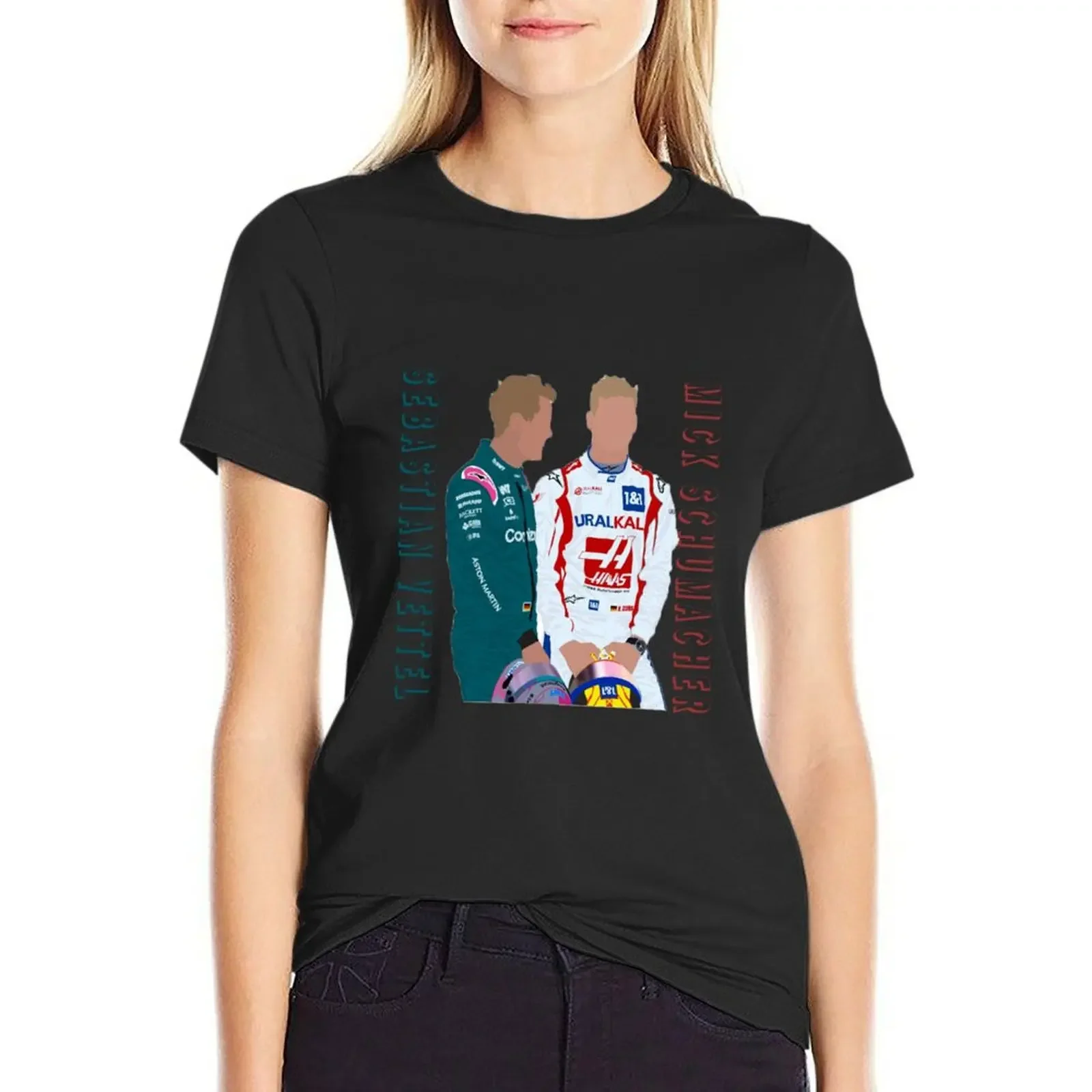 Sebastian Vettel & Mick Schumacher T-Shirt hippie clothes plus sizes customs tops Women
Sebastian Vettel & Mick Schumacher T-Shirt hippie clothes plus sizes customs tops Women