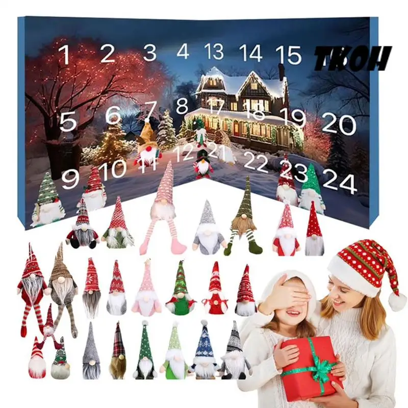 TKOH-Christmas Gnome Calendar With Collectible Gnome Dolls Gnome Plush Toy Gnome Countdown Calendar For Kids Adults
TKOH-Christmas Gnome Calendar With Collectible Gnome Dolls Gnome Plush Toy Gnome Countdown Calendar For Kids Adults