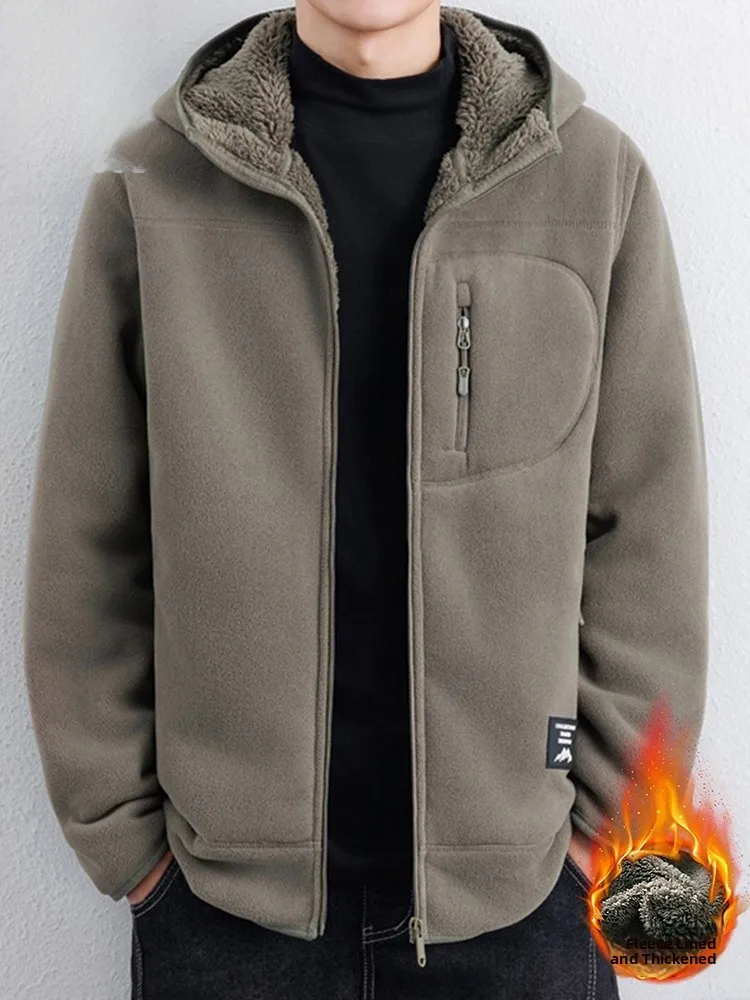 Fce Lined Hooded Jaet Men's Thi Warm Lamb Fur Coat Winter New Sle Casual Loose Fit Zipper Decoration Outerwear
Fce Lined Hooded Jaet Men's Thi Warm Lamb Fur Coat Winter New Sle Casual Loose Fit Zipper Decoration Outerwear