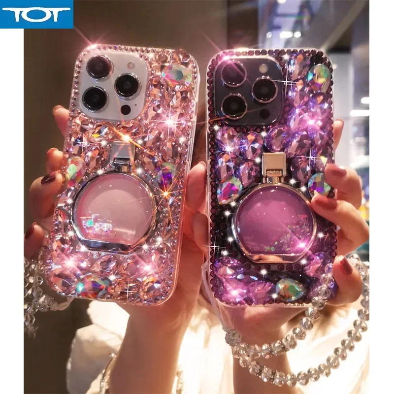 Full Diamond Protective Case with Hanging Rope for iPhone 13/14/15 Plus Pro Max, Luxury Design
Full Diamond Protective Case with Hanging Rope for iPhone 13/14/15 Plus Pro Max, Luxury Design