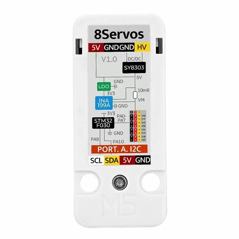 A33T-For M5stack 8-Channel Servo Driver Unit STM32F030 Controller High-Precision Robotics Control For Multiple Servos
A33T-For M5stack 8-Channel Servo Driver Unit STM32F030 Controller High-Precision Robotics Control For Multiple Servos