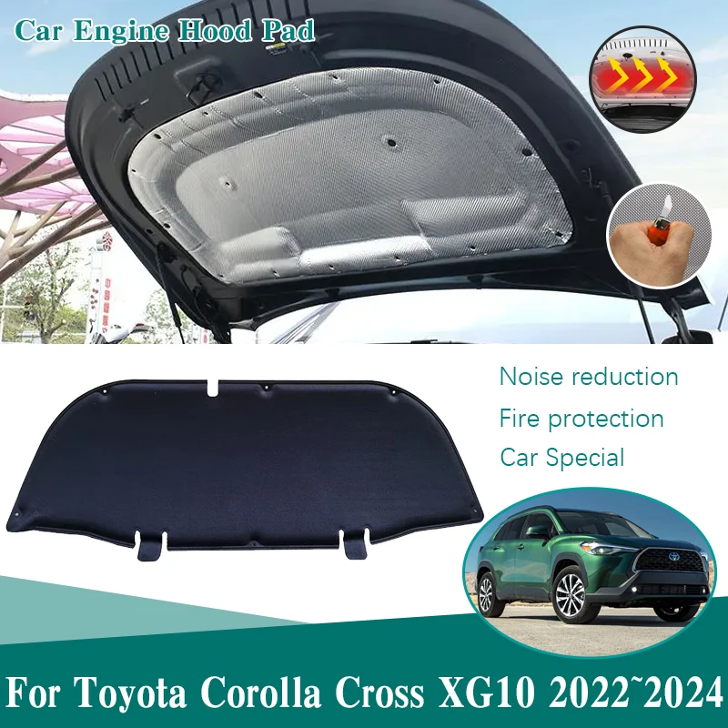 Накладки на капот двигателя автомобиля для Toyota Corolla Cross XG10 2022 2023 2024, огнестойкие теплозвукоизоляционные хлопковые коврики, аксессуары для подкладки
Накладки на капот двигателя автомобиля для Toyota Corolla Cross XG10 2022 2023 2024, огнестойкие теплозвукоизоляционные хлопковые коврики, аксессуары для подкладки