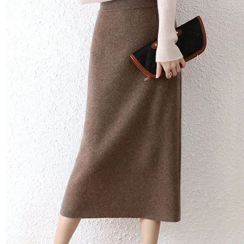 Autumn Winter Knitted Warm Skirts Women Vintage High Waist Elegant All Match A Line Skirts Harajuku Casual Solid Midi Skirts New
Autumn Winter Knitted Warm Skirts Women Vintage High Waist Elegant All Match A Line Skirts Harajuku Casual Solid Midi Skirts New