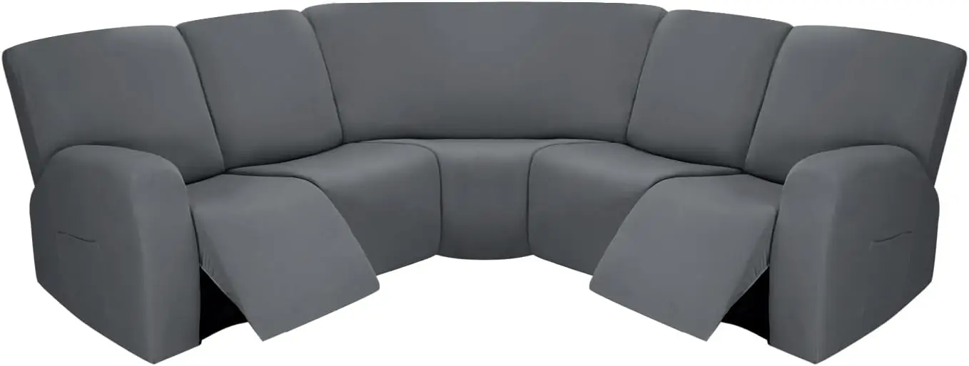7-Pieces Sectional Sofa Covers, Extra Large Sectional Recliner Couch Covers For Reclining L Shape Couches Sofas, Stretch
7-Pieces Sectional Sofa Covers, Extra Large Sectional Recliner Couch Covers For Reclining L Shape Couches Sofas, Stretch