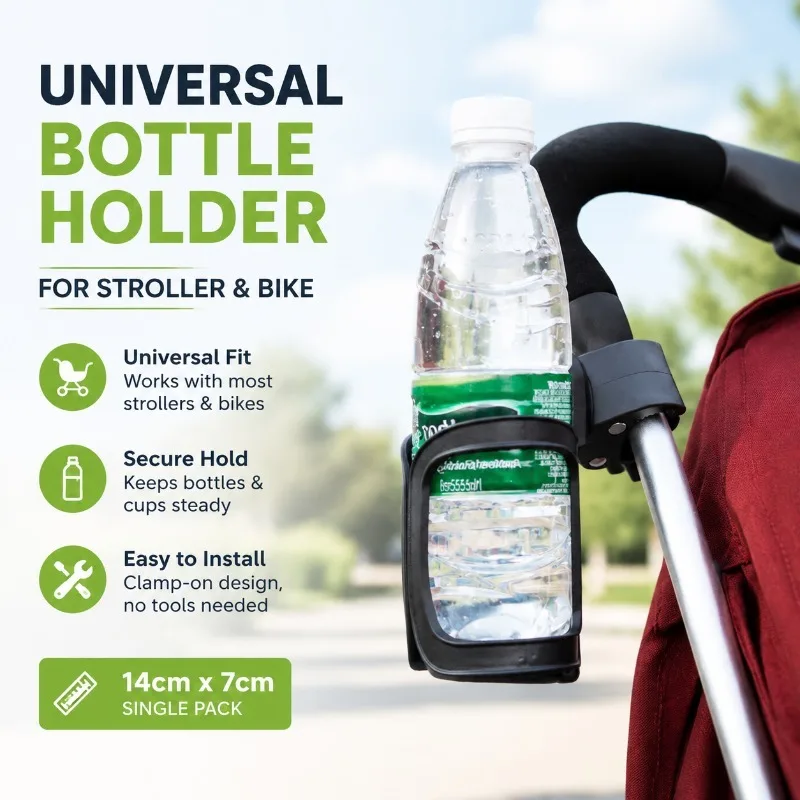 Universal Stroller Cup Holder Quick Release Bike Water Bottle Cage for Bicycle Pram Pushchair Wheelchair Drink Rack Accessory
Universal Stroller Cup Holder Quick Release Bike Water Bottle Cage for Bicycle Pram Pushchair Wheelchair Drink Rack Accessory