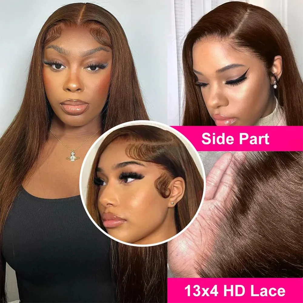 Chocolate Brown Lace Frontal Wig 46 In 200% Density Straight Human Hair 13x4 13x6 Hd Lace Front Pre Plucked Wigs For Black Women
Chocolate Brown Lace Frontal Wig 46 In 200% Density Straight Human Hair 13x4 13x6 Hd Lace Front Pre Plucked Wigs For Black Women