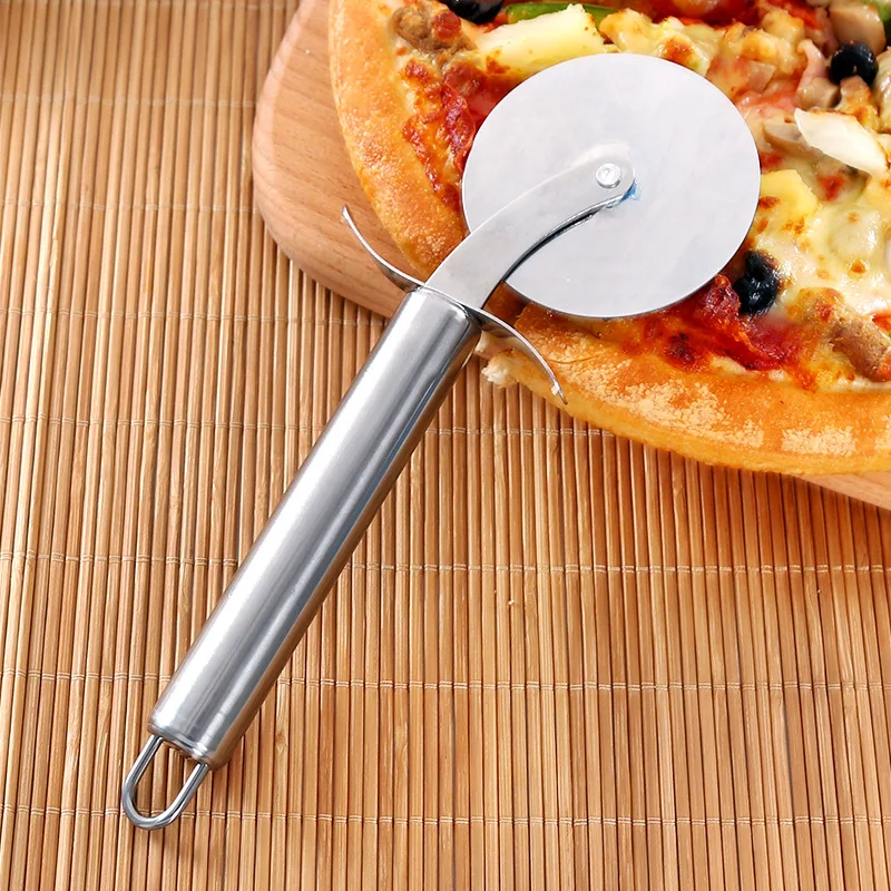 Stainless Steel Pizza Cutter Single Wheel Cake Bread Pies Round Knife Handle Home Kitchen Cutting Tools Pizza Slicer
Stainless Steel Pizza Cutter Single Wheel Cake Bread Pies Round Knife Handle Home Kitchen Cutting Tools Pizza Slicer