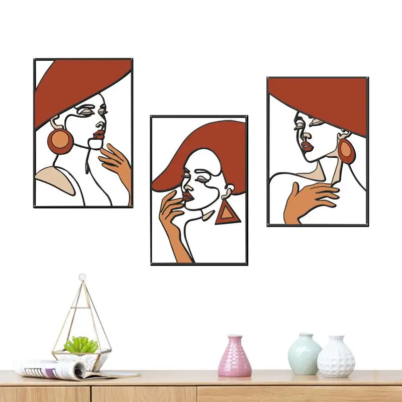 Metal Art Wall Decor Lines Art Wall Decor 3 Pieces Feminine Wall Art Framed Wall Decor Metal Art Wall Decoration For Bathrooms
Metal Art Wall Decor Lines Art Wall Decor 3 Pieces Feminine Wall Art Framed Wall Decor Metal Art Wall Decoration For Bathrooms