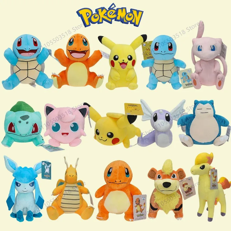 Original Pokemon Plush Toys Soft Stuffed Animal Doll Charmander Squirtle Growlithe Pikachu Bulbasaur Mew Snorlax Jigglypuff Gift
Original Pokemon Plush Toys Soft Stuffed Animal Doll Charmander Squirtle Growlithe Pikachu Bulbasaur Mew Snorlax Jigglypuff Gift