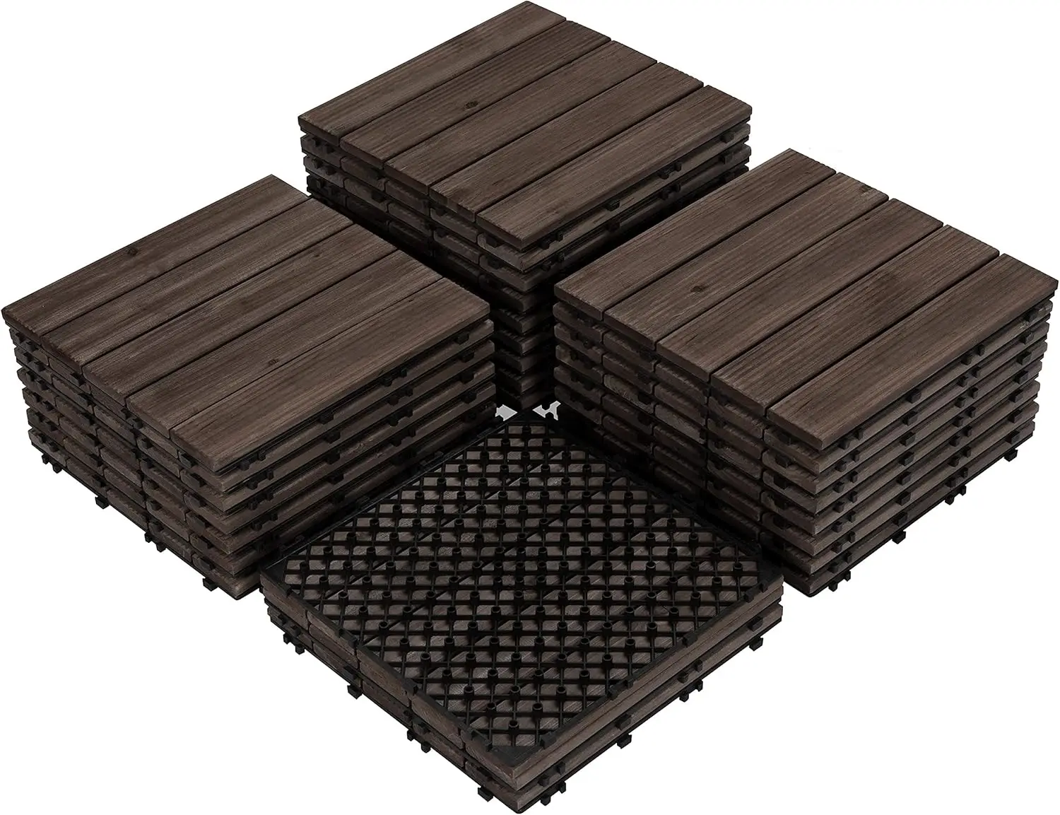 27PCS Wood Flooring Tiles Interlocking Patio Deck Tiles Blocks Indoor Outdoor Solid Wood 12 x 12in Dark Brown
27PCS Wood Flooring Tiles Interlocking Patio Deck Tiles Blocks Indoor Outdoor Solid Wood 12 x 12in Dark Brown