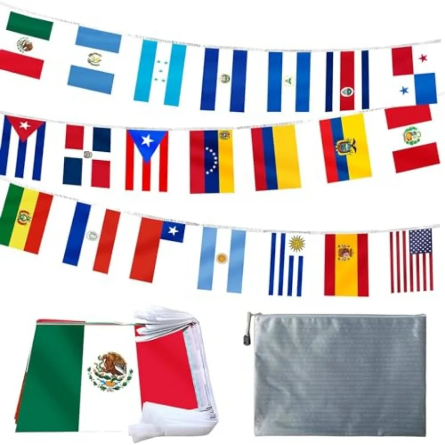 Hispanic Heritage Month Decorations, Spanish Classroom Decorations, 21 Spanish Speaking Countries Flags, 8 x 11" Latin America
Hispanic Heritage Month Decorations, Spanish Classroom Decorations, 21 Spanish Speaking Countries Flags, 8 x 11" Latin America