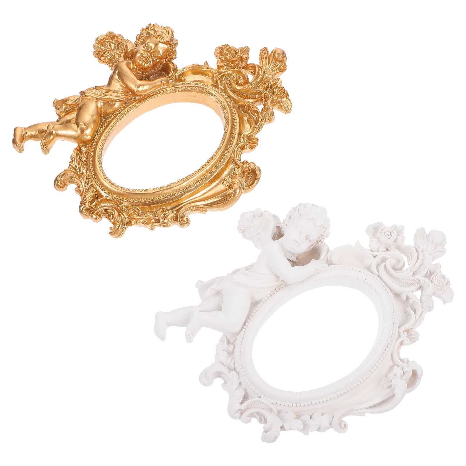 2pcs Angel Photo Frame White Resin Vintage Display Frames for Home Decor Bedroom Sitting Room Practical Durability
2pcs Angel Photo Frame White Resin Vintage Display Frames for Home Decor Bedroom Sitting Room Practical Durability