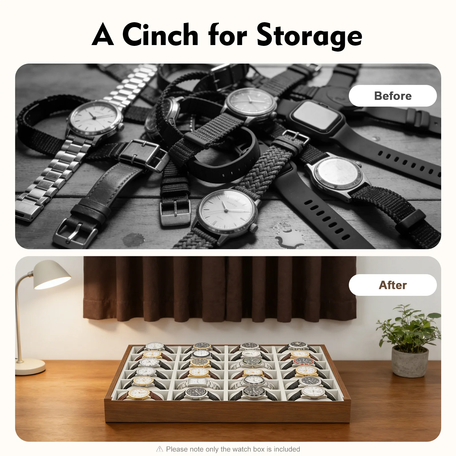 24 Slots Compartments Wooden Watch Box Organizer Grey Walnut Grain with Removable Pillows Holiday Gift for Men Women
24 Slots Compartments Wooden Watch Box Organizer Grey Walnut Grain with Removable Pillows Holiday Gift for Men Women