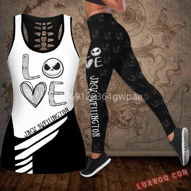 Jack Skellington Women Cutout Tank Top Leggings Yoga Set Summer Fitness Leggings Tracksuit Disney Hollow Tank Top Leggings Set
Jack Skellington Women Cutout Tank Top Leggings Yoga Set Summer Fitness Leggings Tracksuit Disney Hollow Tank Top Leggings Set
