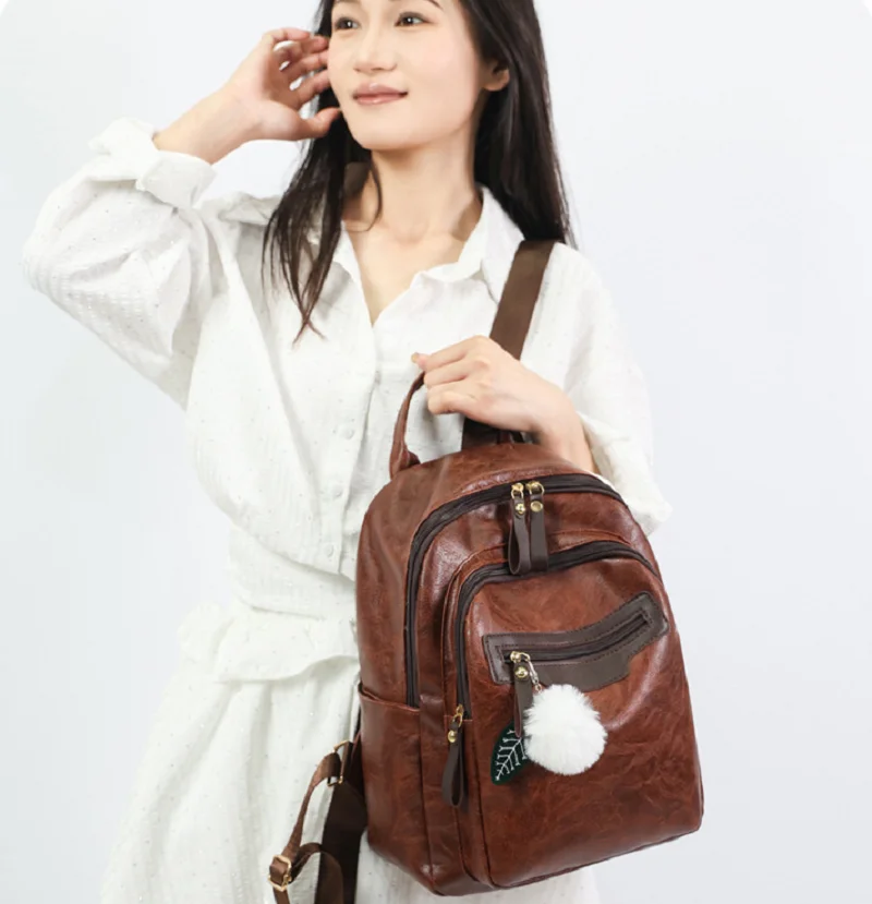 2025 New Korean Fashion High Capacity Soft Pu Leather Travel Backpacks Women's Double Zipper Shoulder Bags Totes School Bag
2025 New Korean Fashion High Capacity Soft Pu Leather Travel Backpacks Women's Double Zipper Shoulder Bags Totes School Bag