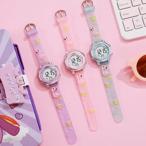 New Cartoon Unicorn 3D Silicone Strap Electronic Watch for Christmas and Halloween Gifts