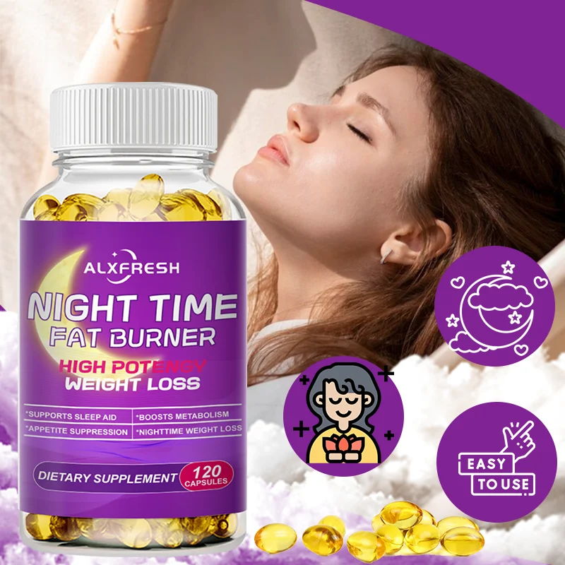 Nighttime Sleep Capsules for Promote Fast Falling Asleep Improve Deep Sleep Relieve Anxiety & Relax Nerves Weight Management
Nighttime Sleep Capsules for Promote Fast Falling Asleep Improve Deep Sleep Relieve Anxiety & Relax Nerves Weight Management