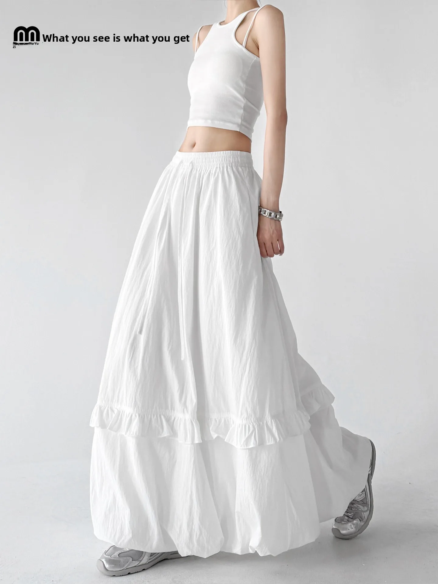 White Flower Bud Half Skirt Women's Summer New High Waist Thin A-Line Cake Skirt Long Wide Hem Skirt Commute Style Polyester ...
White Flower Bud Half Skirt Women's Summer New High Waist Thin A-Line Cake Skirt Long Wide Hem Skirt Commute Style Polyester ...