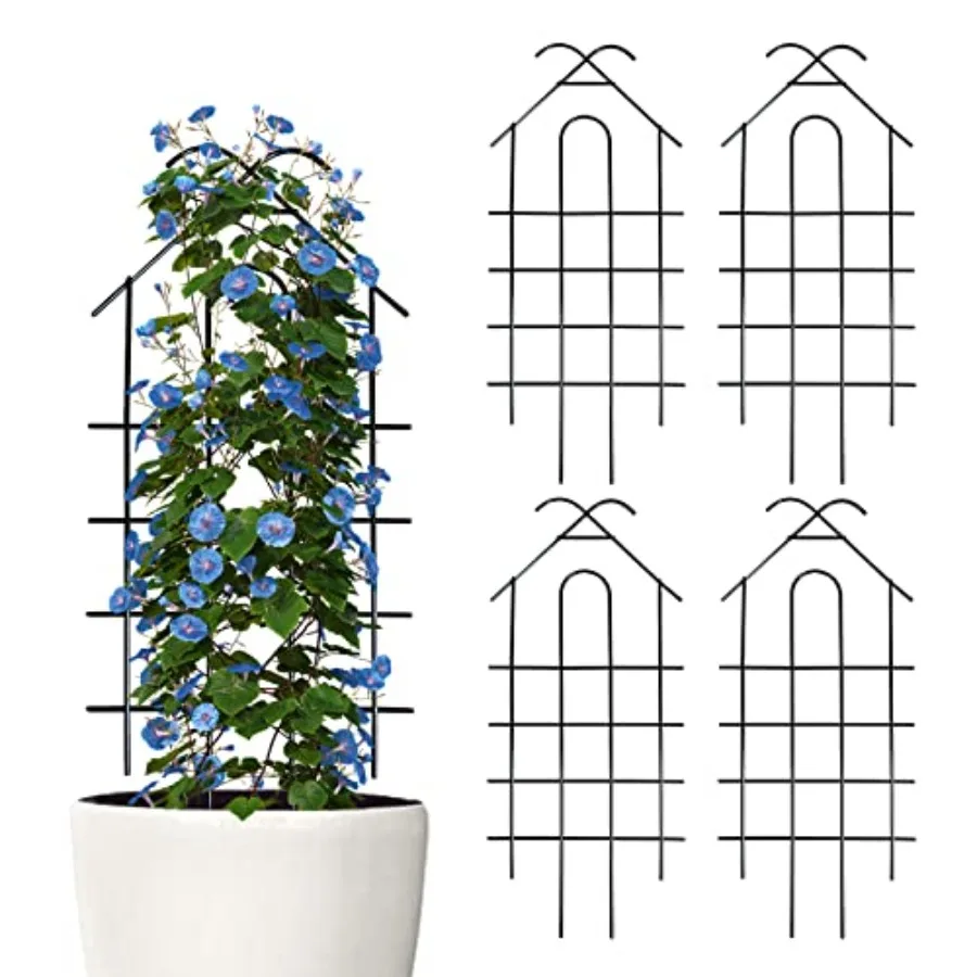 Metal Garden Trellis for Climbg Plants, 4 Pack Large Plant Trellis for Potted Plants, door Outdoor Black Garden Trellis for Ves
Metal Garden Trellis for Climbg Plants, 4 Pack Large Plant Trellis for Potted Plants, door Outdoor Black Garden Trellis for Ves