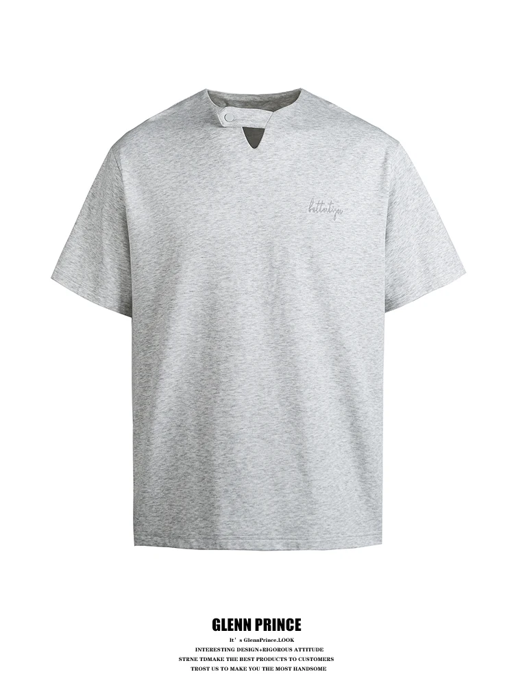 Elegant Small V-neck Embroidered Short Sleeve T-shirt Men's Summer Casual Commute Comfortable Breathable Loose Fit T-shirt
Elegant Small V-neck Embroidered Short Sleeve T-shirt Men's Summer Casual Commute Comfortable Breathable Loose Fit T-shirt