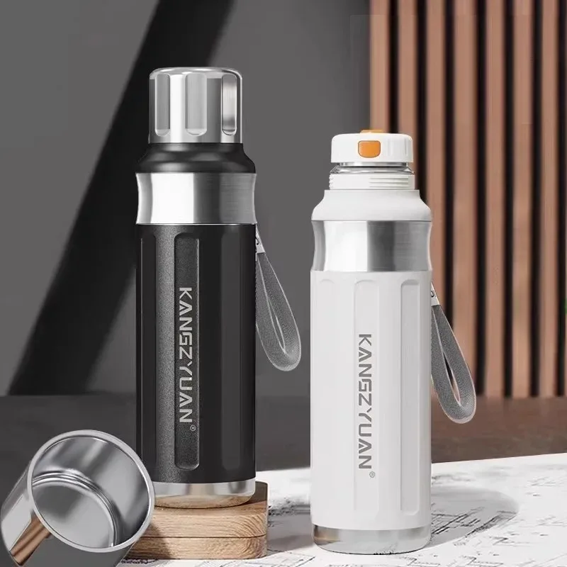 Portable Stainless Steel Thermos Large Capacity Vacuum Flask Insulated Tumbler with Rope Thermo Bottle 570/900ml
Portable Stainless Steel Thermos Large Capacity Vacuum Flask Insulated Tumbler with Rope Thermo Bottle 570/900ml