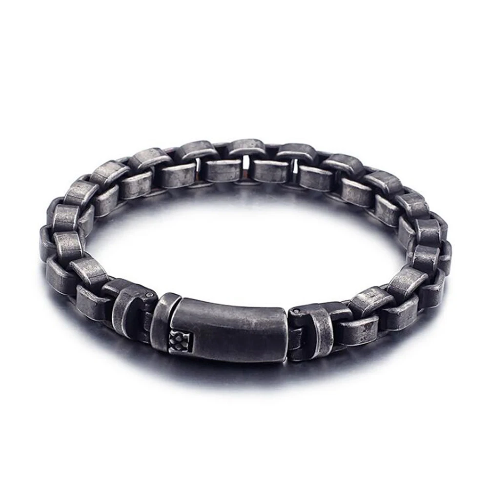 10mm Heavy Punk Retro Black Stainless Steel Bike Boxer Bracelet Men Women Hiphop Biker Bicycle Chain Bangle Wristband Jewelry
10mm Heavy Punk Retro Black Stainless Steel Bike Boxer Bracelet Men Women Hiphop Biker Bicycle Chain Bangle Wristband Jewelry