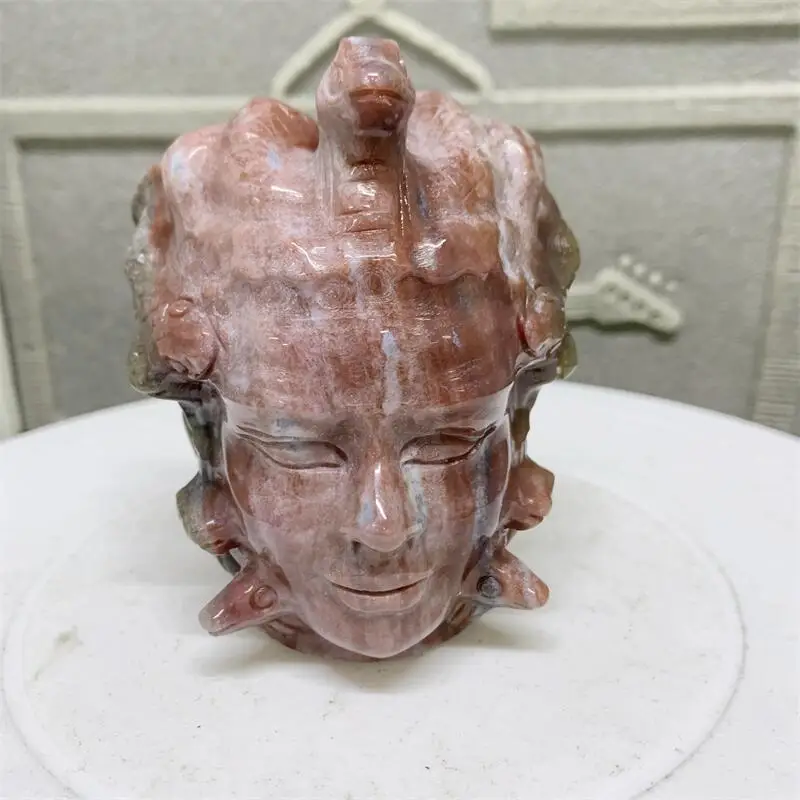 Natural Ocean Jasper Medusa Head Carving Ornament For Healing Fengshui Jewelry Making Home Decoration Gift 1PCS
Natural Ocean Jasper Medusa Head Carving Ornament For Healing Fengshui Jewelry Making Home Decoration Gift 1PCS