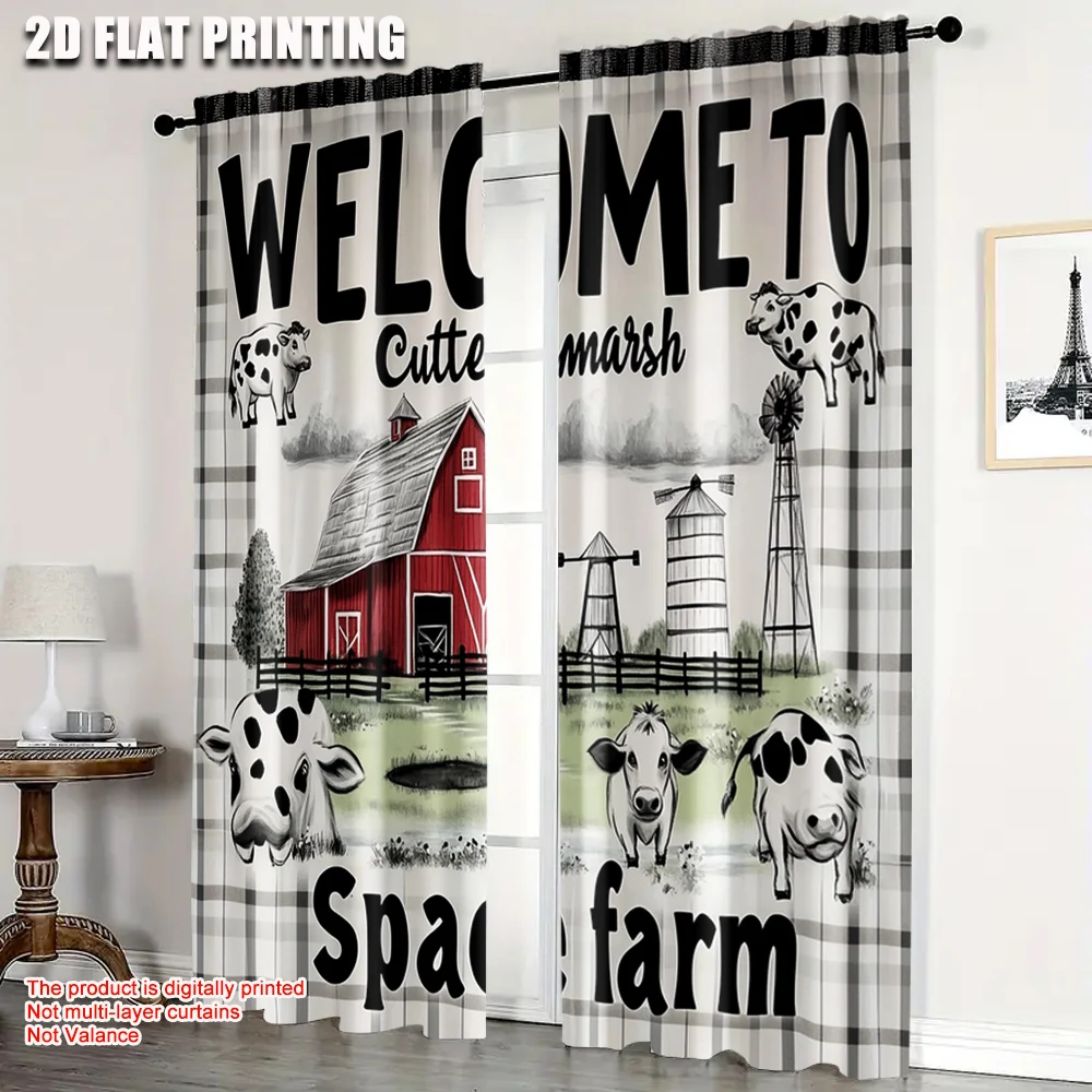 2pcs, Creative Curtains 2D plane printing Farmhouse Mountain Cattle Kitchen Durable Polyester (without rod) Holiday Perfect for
2pcs, Creative Curtains 2D plane printing Farmhouse Mountain Cattle Kitchen Durable Polyester (without rod) Holiday Perfect for
