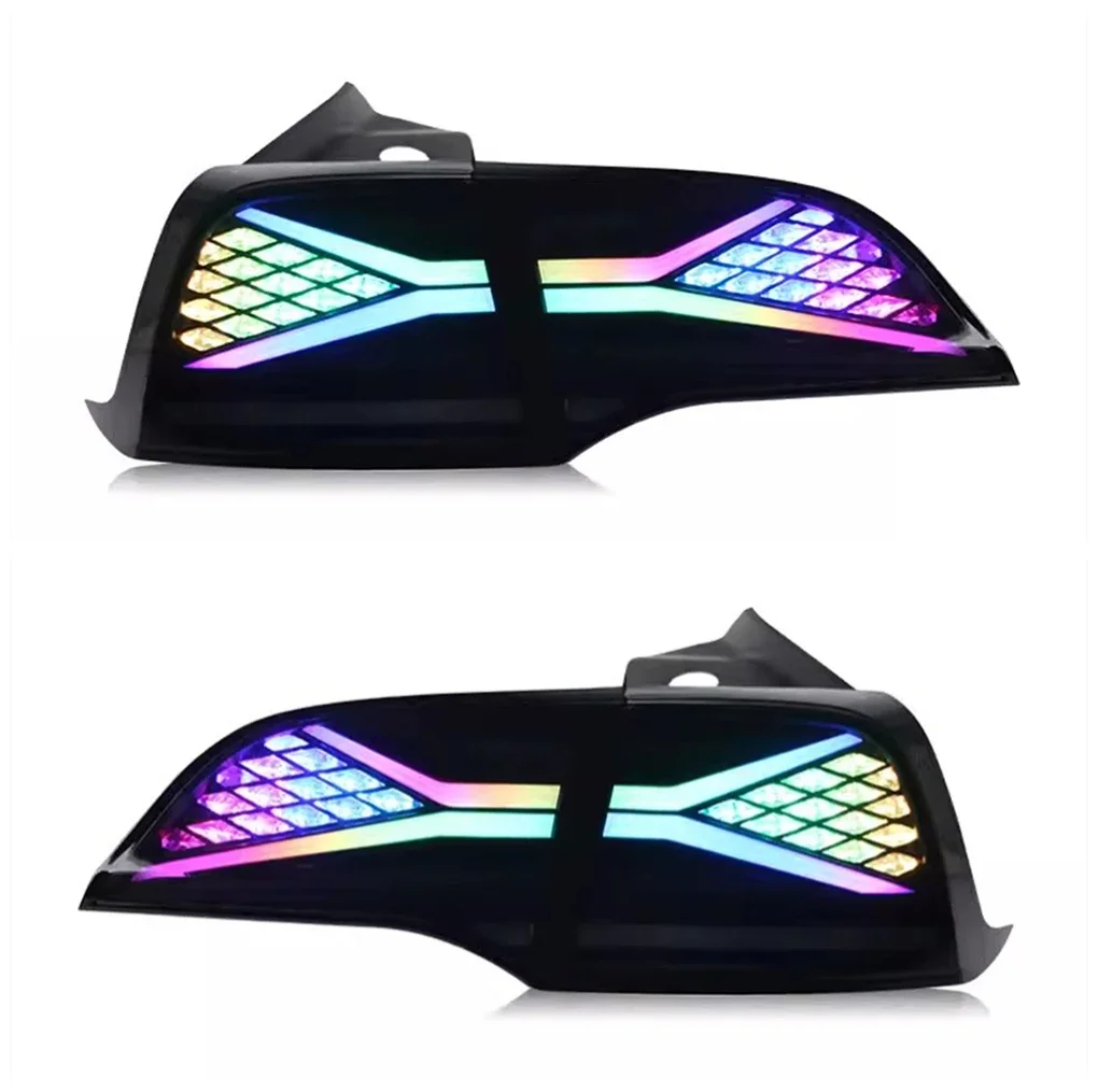 Автомобильный светодиодный задний фонарь RGB в сборе для модели Tesla 3, модно обновленный задний фонарь, указатель поворота, тормоз, задний ход, 2 шт.
Автомобильный светодиодный задний фонарь RGB в сборе для модели Tesla 3, модно обновленный задний фонарь, указатель поворота, тормоз, задний ход, 2 шт.