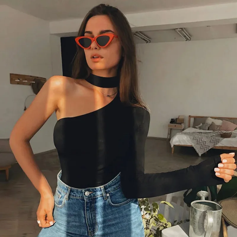 Women's Neck Jumpsuit Sexy Slim Fit Solid Color Slanted Shoulder Jumpsuit for Women
Women's Neck Jumpsuit Sexy Slim Fit Solid Color Slanted Shoulder Jumpsuit for Women