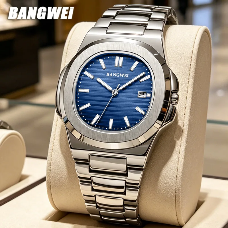 BANGWEI 2026 Luxury Mens Watch LIGE Brand Fashion Casual Quartz Wristwatches Waterproof Luminous Steel Watches Men Gifts Reloj
BANGWEI 2026 Luxury Mens Watch LIGE Brand Fashion Casual Quartz Wristwatches Waterproof Luminous Steel Watches Men Gifts Reloj
