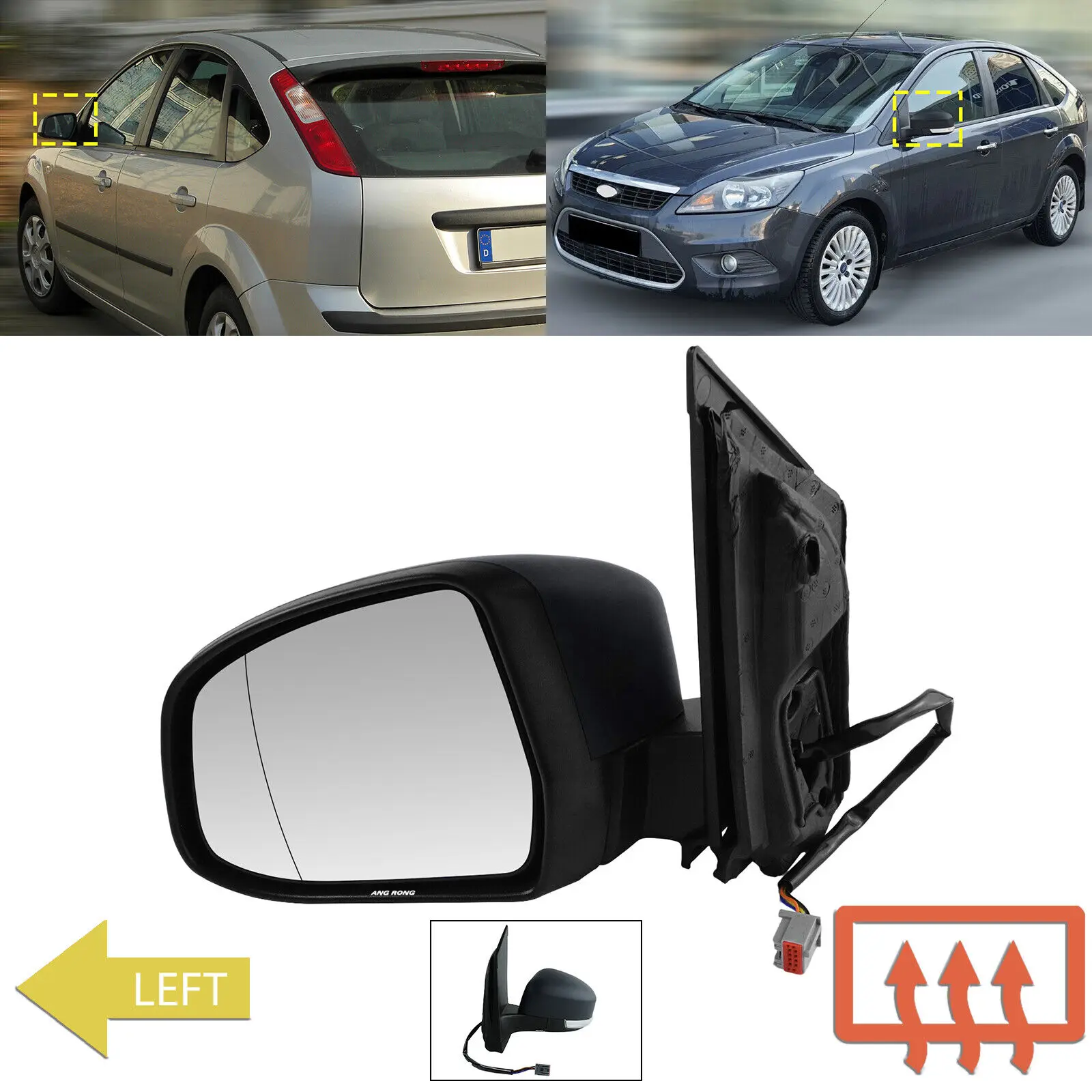 For Ford Focus Mk2 2008-12 Electric Door Wing Mirror Primed Heated Left Side N/S
For Ford Focus Mk2 2008-12 Electric Door Wing Mirror Primed Heated Left Side N/S