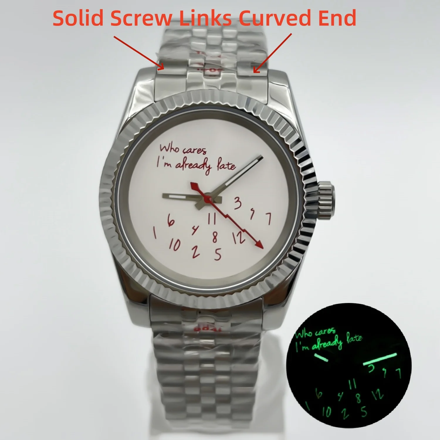 BLIGER 36mm 39mm DIY Personality Fashion NH35 PT5000 Mechanical Watch Polished Teeth Fixed Frame Sapphire Glass 10ATM Waterproof
BLIGER 36mm 39mm DIY Personality Fashion NH35 PT5000 Mechanical Watch Polished Teeth Fixed Frame Sapphire Glass 10ATM Waterproof