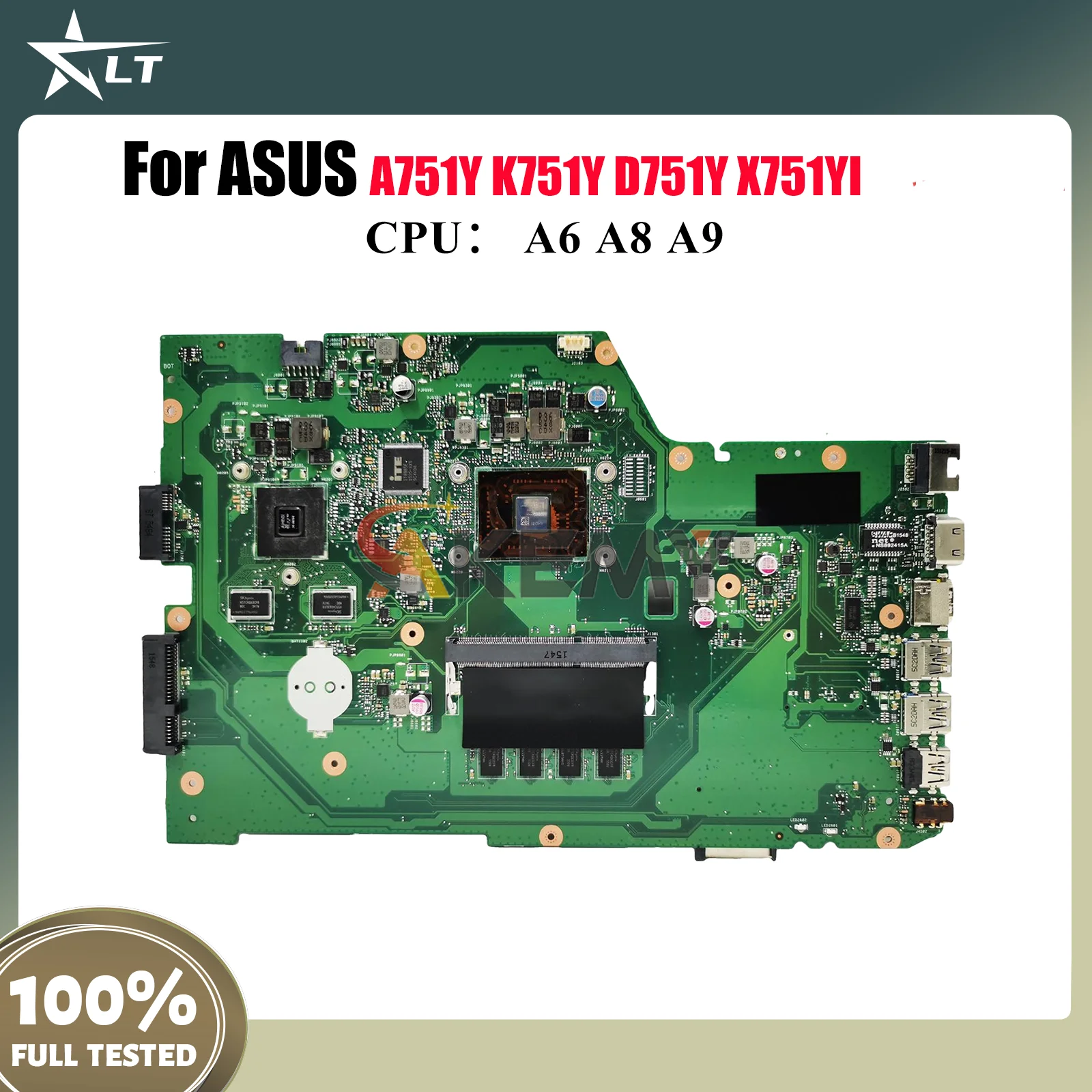 Материнская плата для ноутбука X751YI для ASUS VivoBook K751Y X751Y A751Y D751Y X751YI с процессором A6 A8 A9, 100% тестирование, ОК, быстрая доставка
Материнская плата для ноутбука X751YI для ASUS VivoBook K751Y X751Y A751Y D751Y X751YI с процессором A6 A8 A9, 100% тестирование, ОК, быстрая доставка