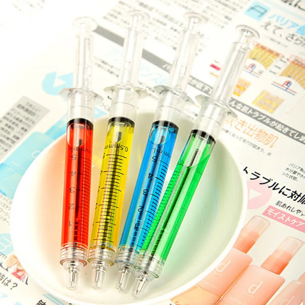 12Pcs Syringe-Shaped Liquid-Filled Ballpoint Pens Click-Action Retractable Refillable Fluid Measurement Design for Kids Adults
12Pcs Syringe-Shaped Liquid-Filled Ballpoint Pens Click-Action Retractable Refillable Fluid Measurement Design for Kids Adults
