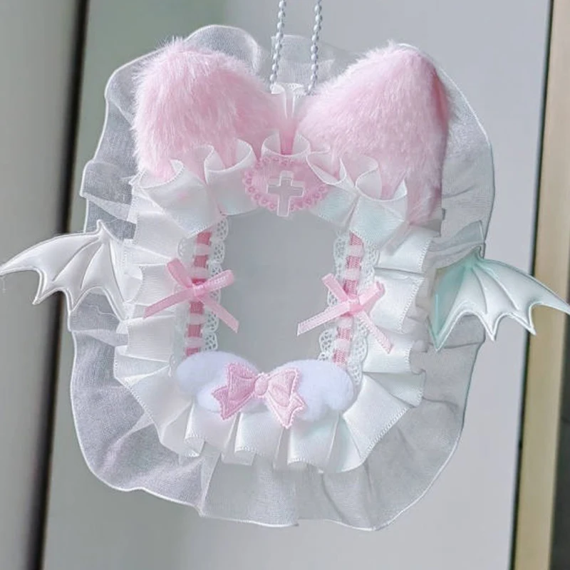 Pink Sweet Plush Polaroid 3inch Photo Card Holder, Bat Wings Bow DIY Finished Product Decoration Pendant Lolita Card Holder, Anime Cartoon Small Card Holder
Pink Sweet Plush Polaroid 3inch Photo Card Holder, Bat Wings Bow DIY Finished Product Decoration Pendant Lolita Card Holder, Anime Cartoon Small Card Holder