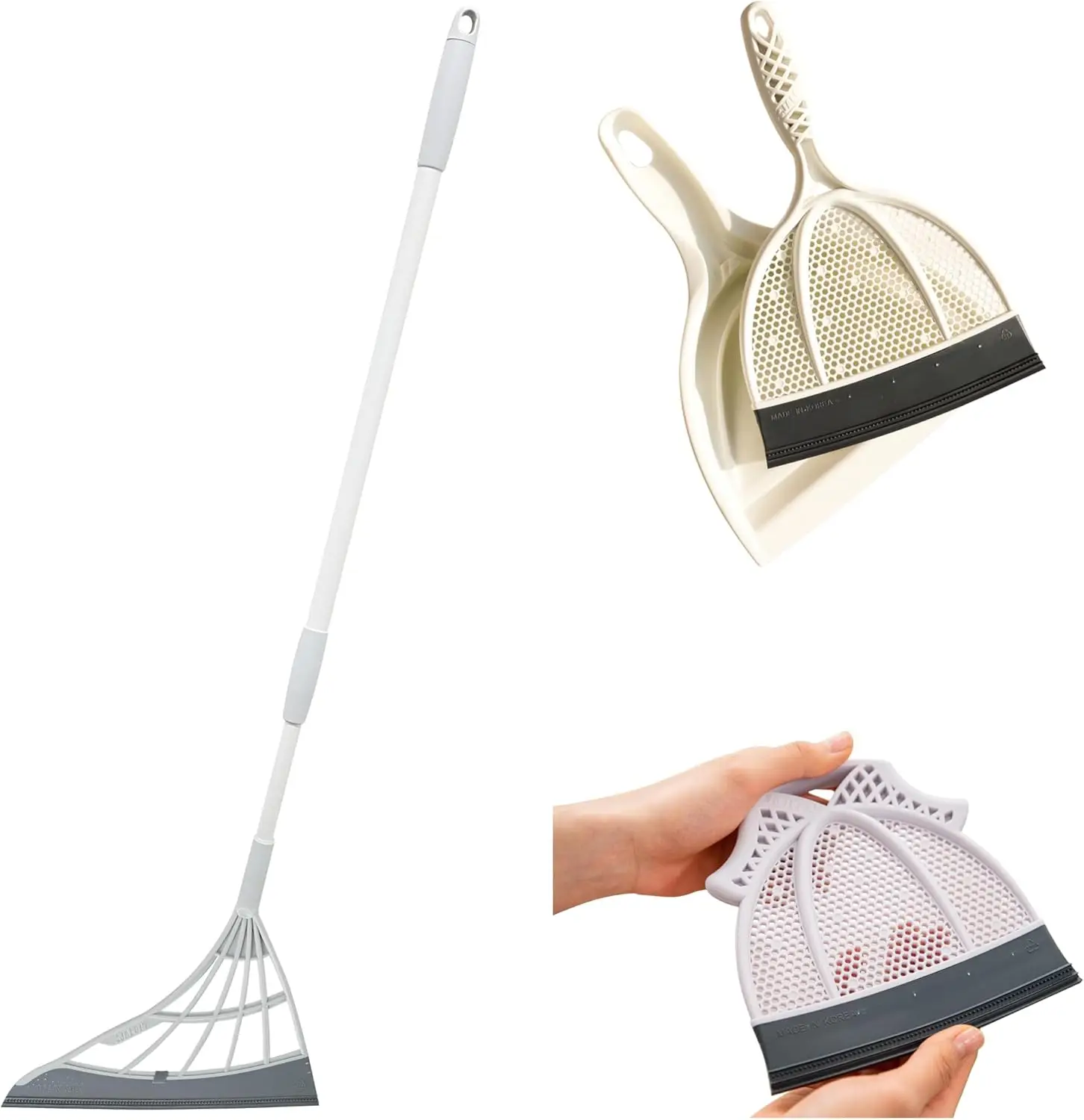Efficient Broom with Brush, Dustpan & Mini Pet Hair Remover for Home Cleaning
Efficient Broom with Brush, Dustpan & Mini Pet Hair Remover for Home Cleaning