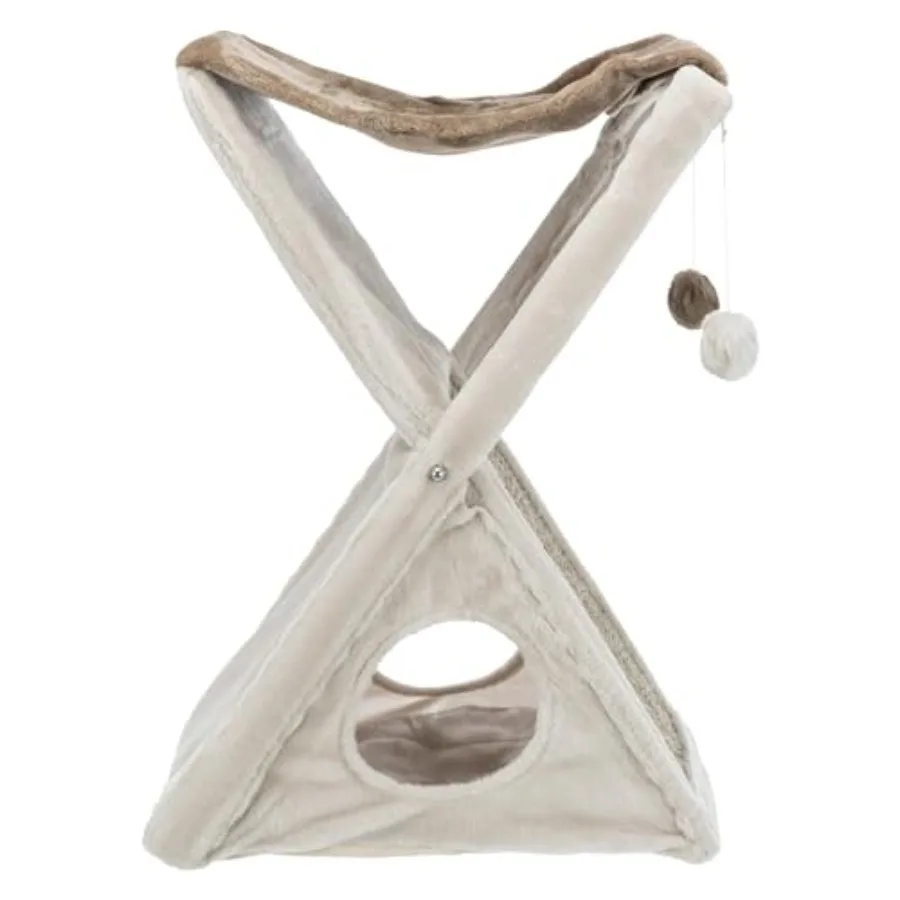 Miguel Fold and Store Cat Hammock, Indoor Cat Furniture with Dangling Toys, Scratching Pad, and Cave, Taupe/Light Gray
Miguel Fold and Store Cat Hammock, Indoor Cat Furniture with Dangling Toys, Scratching Pad, and Cave, Taupe/Light Gray