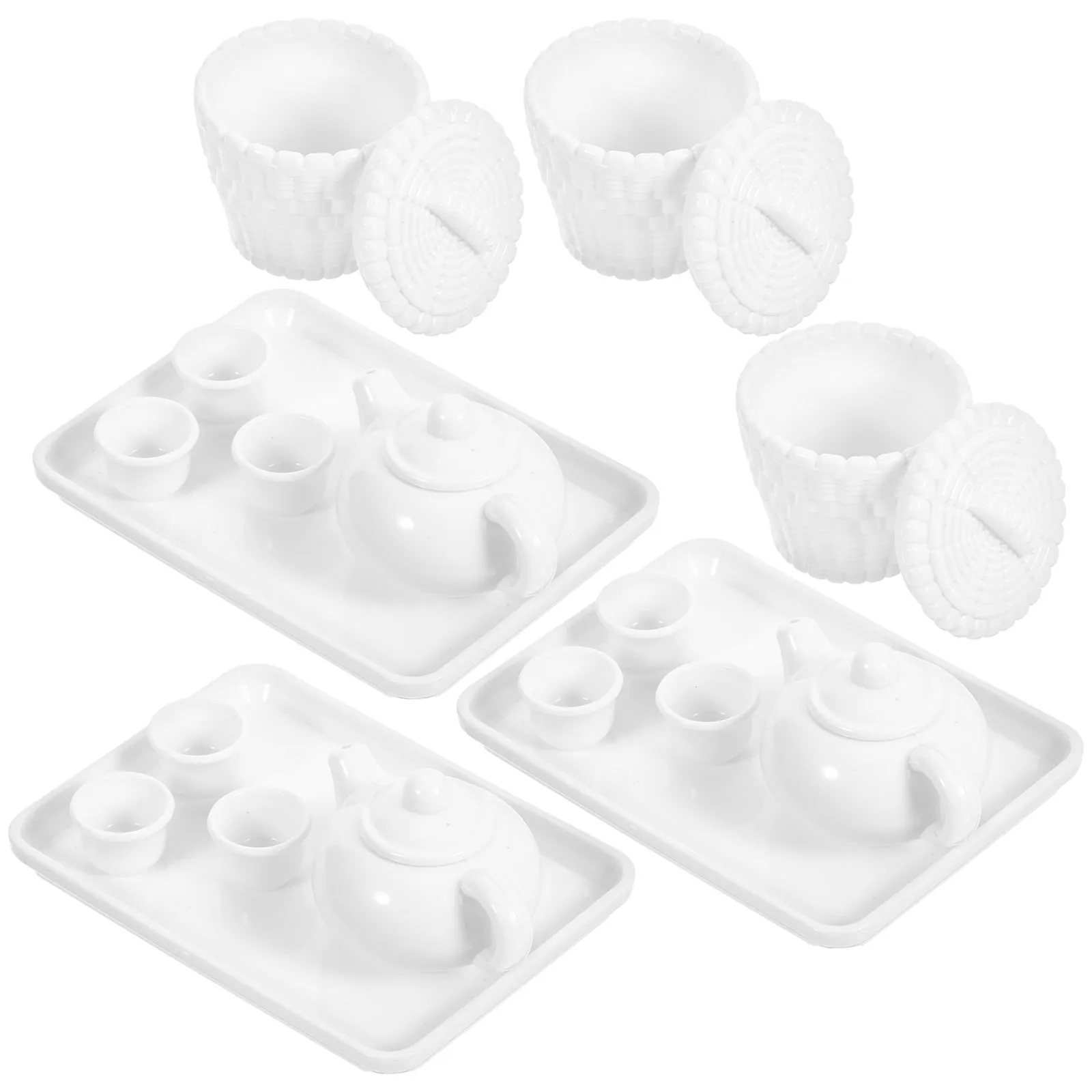 3Sets Miniature Tea Set Plastic Dollhouse Accessories Realistic Tea Tray Cup Teapot Decorative Kitchen Pretend Play
3Sets Miniature Tea Set Plastic Dollhouse Accessories Realistic Tea Tray Cup Teapot Decorative Kitchen Pretend Play