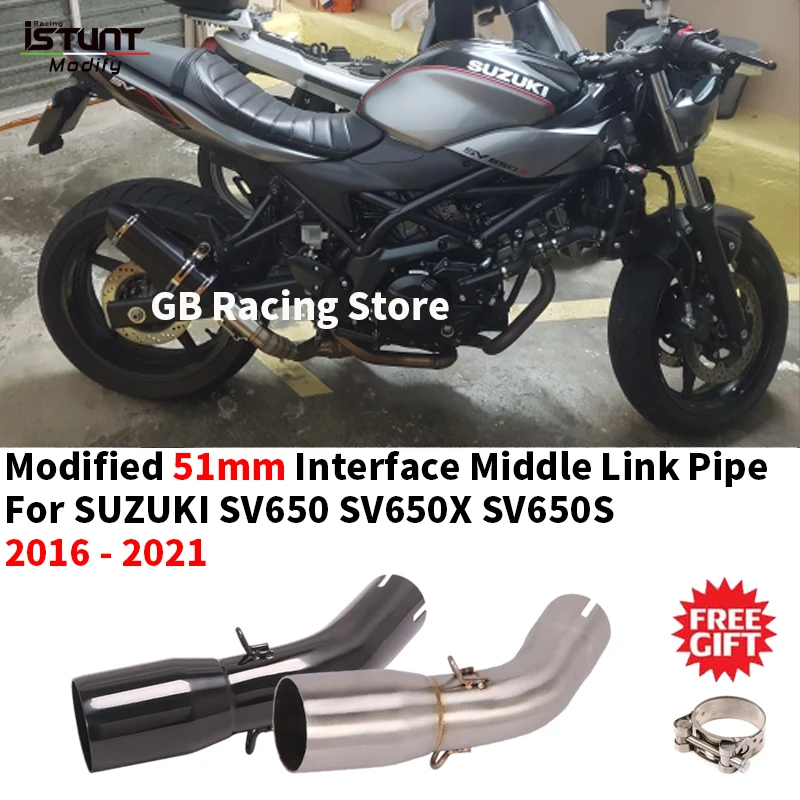 Slip On For SUZUKI SV650 SV650X SV650S SV 650 2016 - 2021 Motorcycle Escape Exhaust Modified 51mm Interface Middle Link Pipe
Slip On For SUZUKI SV650 SV650X SV650S SV 650 2016 - 2021 Motorcycle Escape Exhaust Modified 51mm Interface Middle Link Pipe