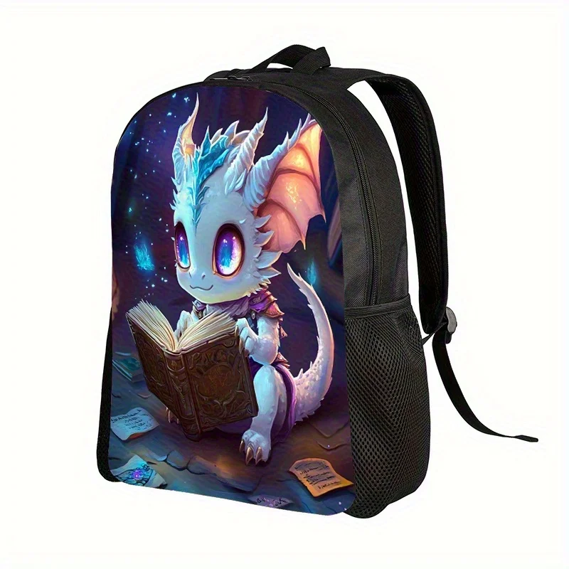 1 Fantasy Dragon and Magic Book Backpack - 2D flat print school backpack with luminous dragon design, adjustable
1 Fantasy Dragon and Magic Book Backpack - 2D flat print school backpack with luminous dragon design, adjustable