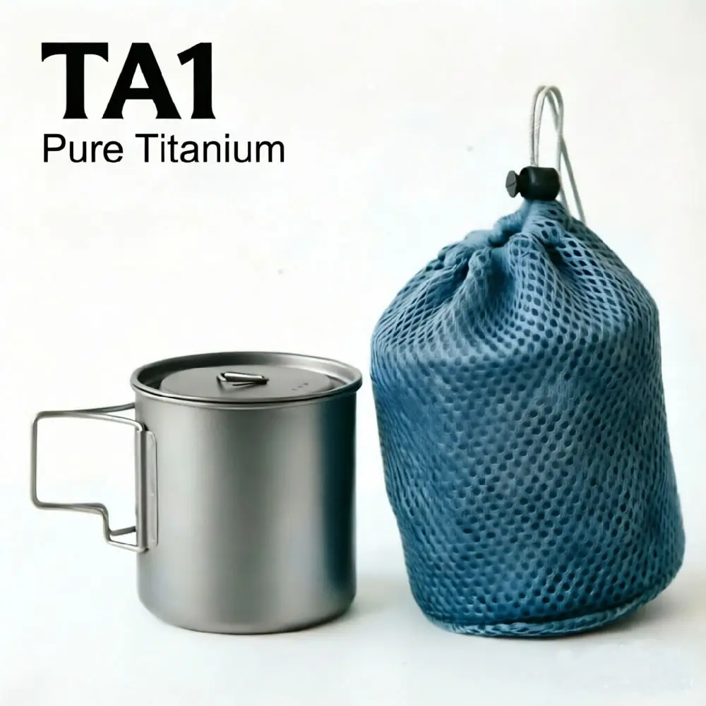 Titanium Cup Outdoor Coffee Mug With Lid Ultralight Portable Tourist Foldable D-ring Handle Titanium Camping Cookware Set
Titanium Cup Outdoor Coffee Mug With Lid Ultralight Portable Tourist Foldable D-ring Handle Titanium Camping Cookware Set