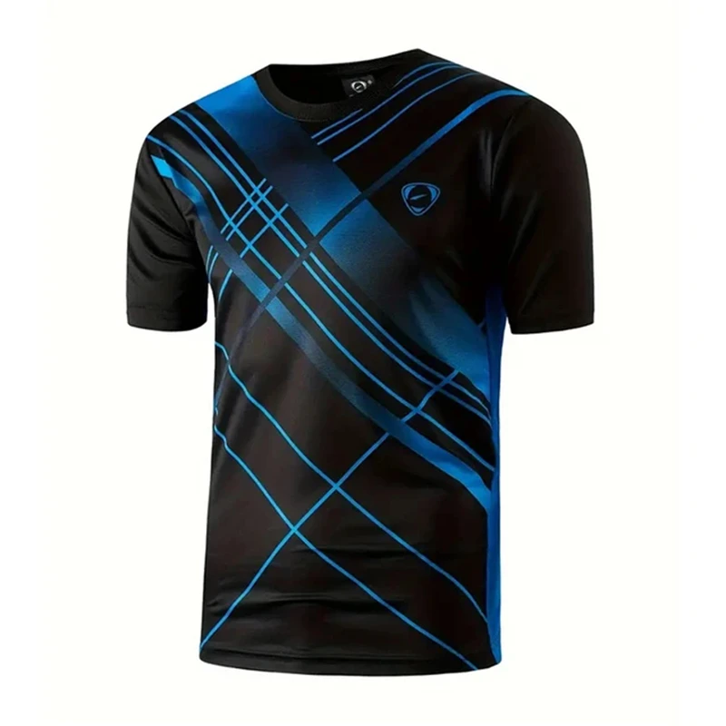 Men's 3D striped printed fun T-shirt, fitness quick drying sports T-shirt, fashionable casual round neck short sleeved top, summ
Men's 3D striped printed fun T-shirt, fitness quick drying sports T-shirt, fashionable casual round neck short sleeved top, summ