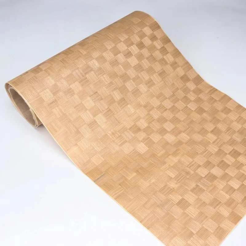40*250cm T:0.3mm Ash willow wood small checkered woven wood veneer Wall Cabinet funiture Decorative Veneer
40*250cm T:0.3mm Ash willow wood small checkered woven wood veneer Wall Cabinet funiture Decorative Veneer