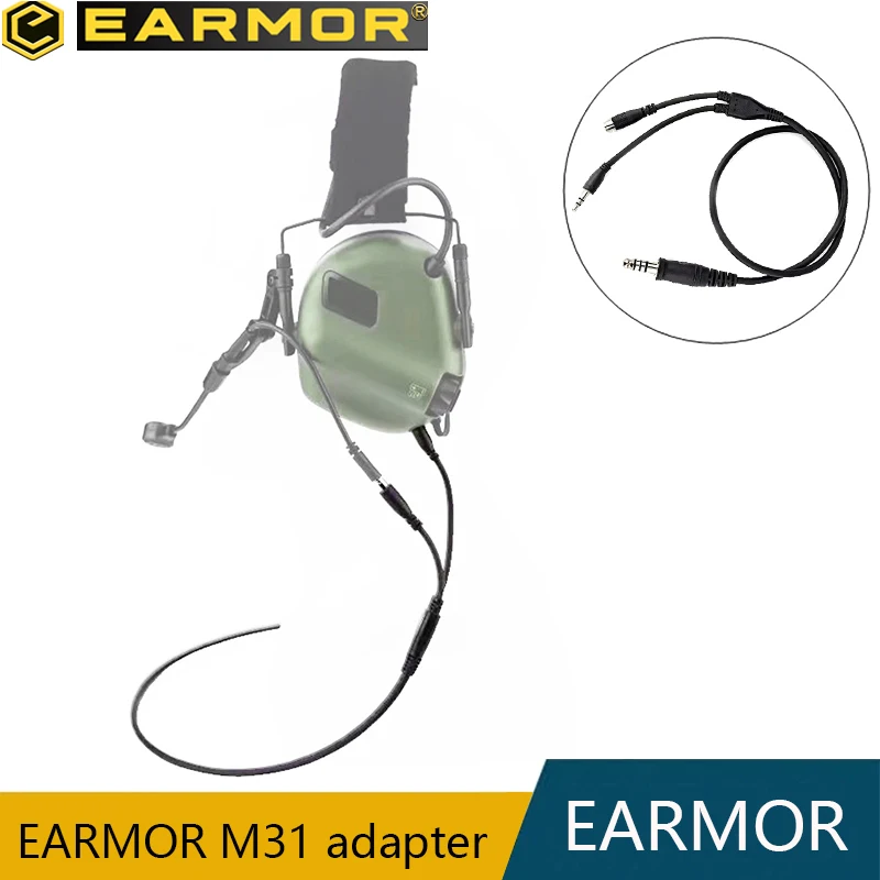 EARMOR M31 Tactical Headset Adapter Headset Microphone Kit, Suitable for EARMOR M31 and M31H, Mark3, Noise Cancelling Headphones
EARMOR M31 Tactical Headset Adapter Headset Microphone Kit, Suitable for EARMOR M31 and M31H, Mark3, Noise Cancelling Headphones