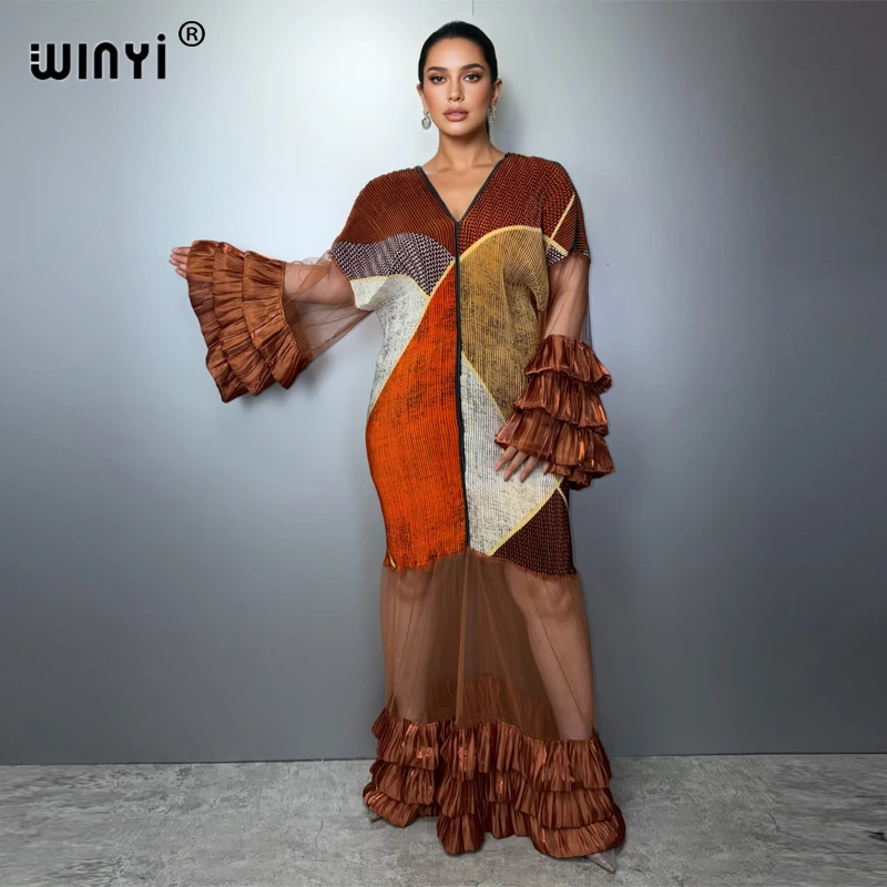 WINYI Pleated Elastic Loose Dress Beach Cover Up Abaya Dubai Luxury Party Dress Fashion Evening Dress Abaya Muslim Woman Kaftan
WINYI Pleated Elastic Loose Dress Beach Cover Up Abaya Dubai Luxury Party Dress Fashion Evening Dress Abaya Muslim Woman Kaftan